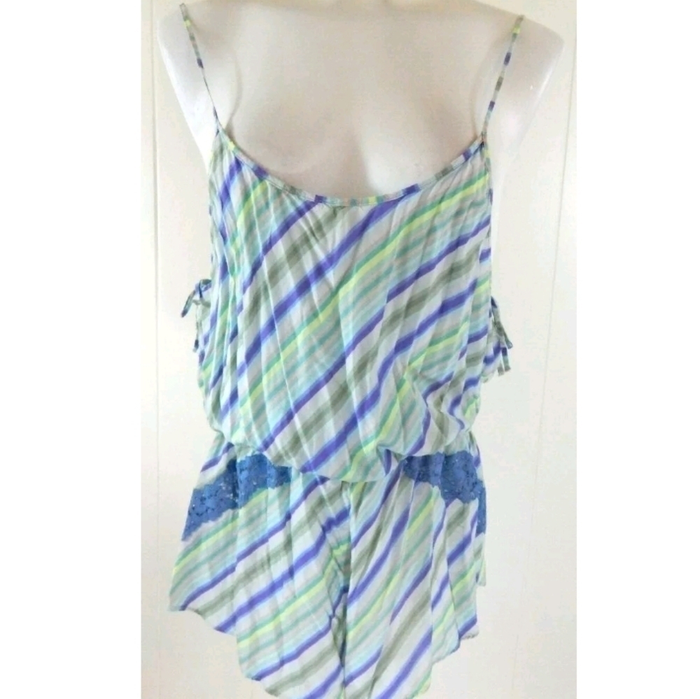 Victoria's Secret Striped Romper Pajamas - Picture 2 of 5